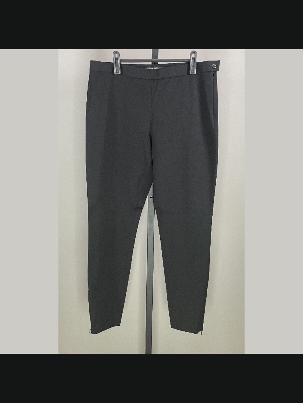NEW Banana Republic Pants Womens 10 black sloan ankle zip preppy business casual